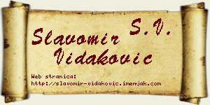 Slavomir Vidaković vizit kartica